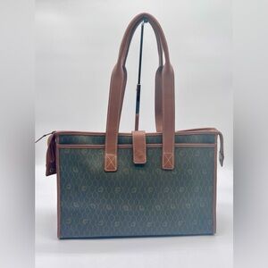 0570JPL-Preloved Christian Dior Honeycomb PVC Canvas Shoulder Bag